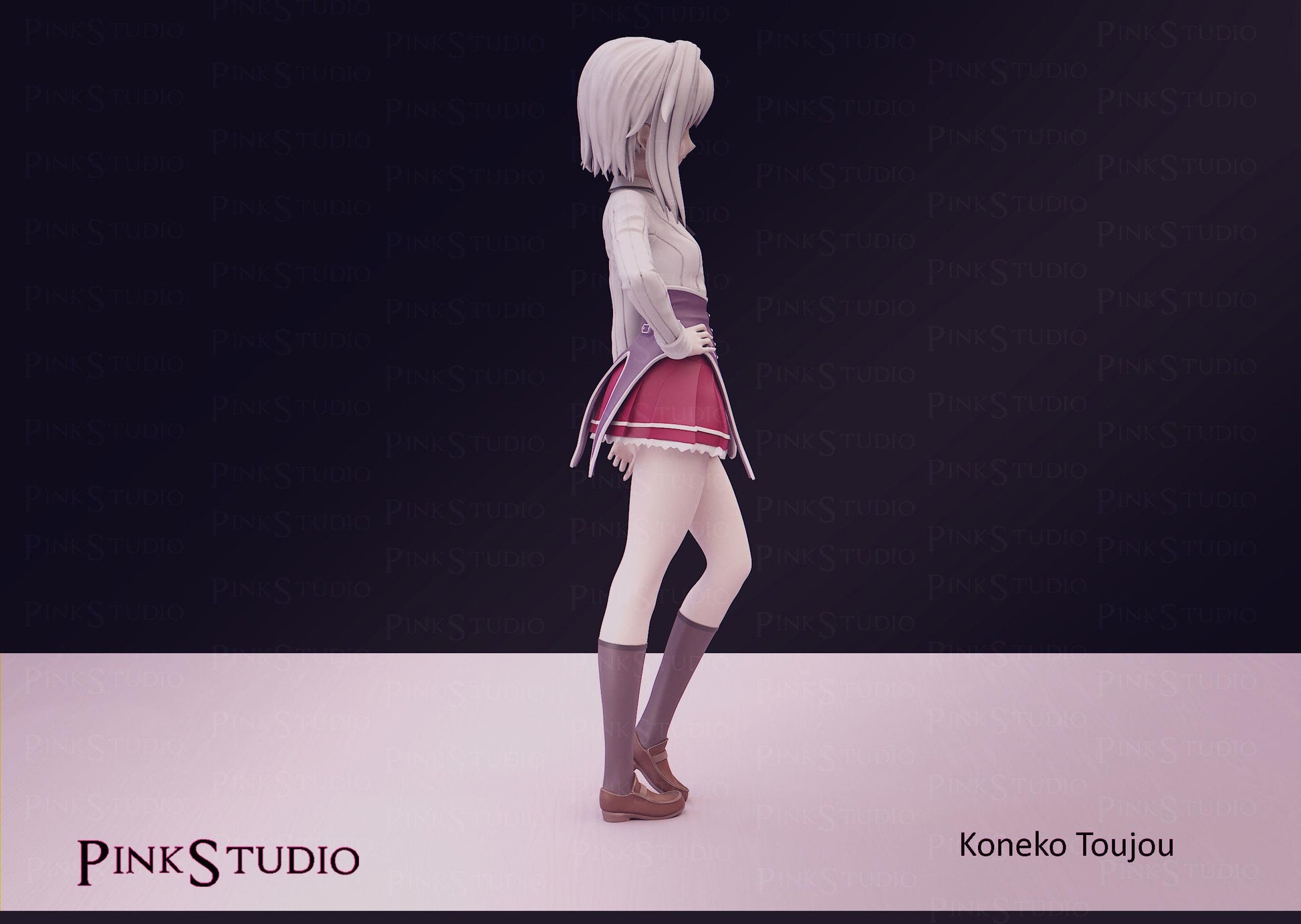 Japanese Schoolgirl Model Kit | 3D Resin Printed Figurine | Pink Studio