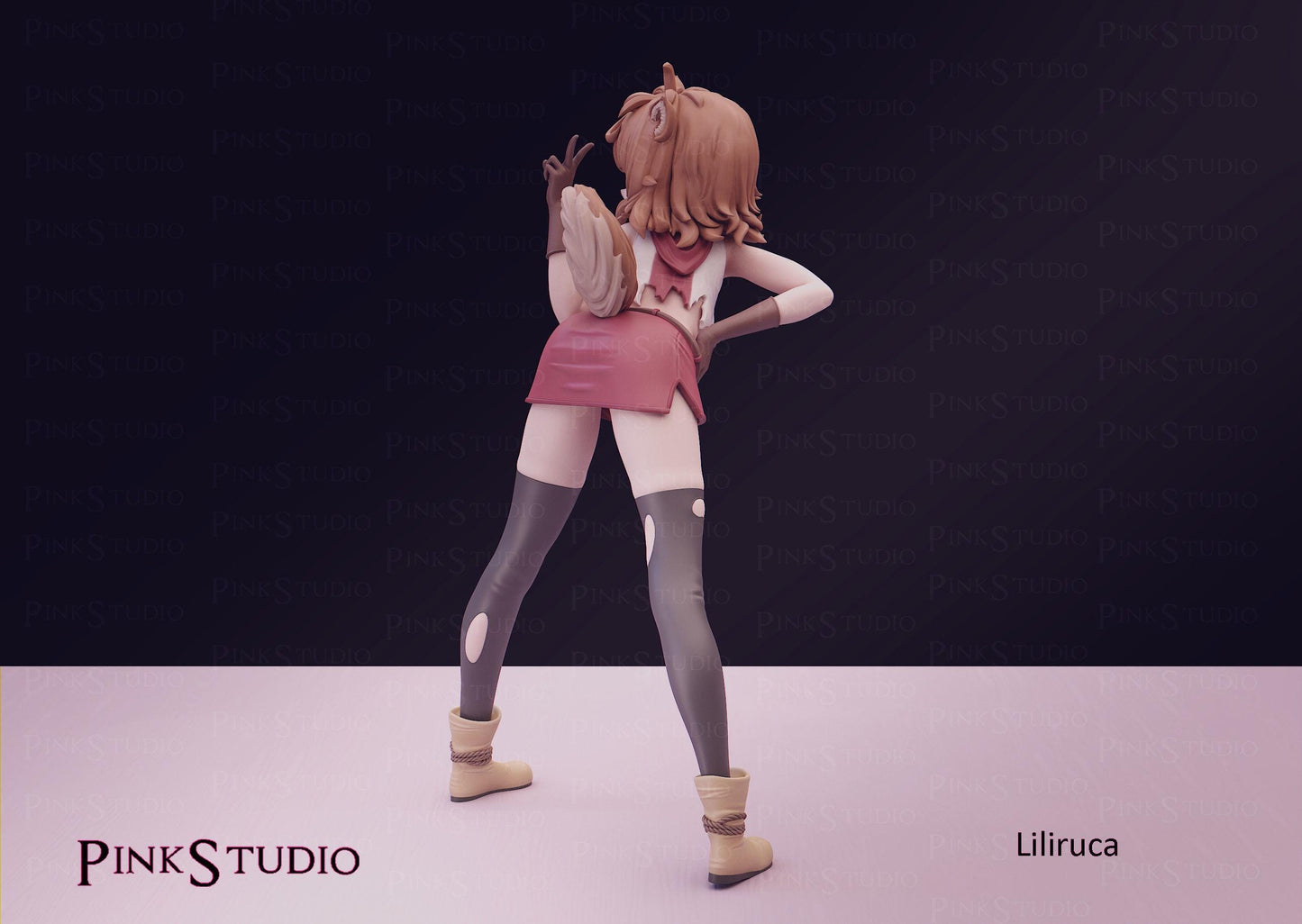 Werewolf Girl Model Kit | 3D Resin Printed Figurine | Pink Studio