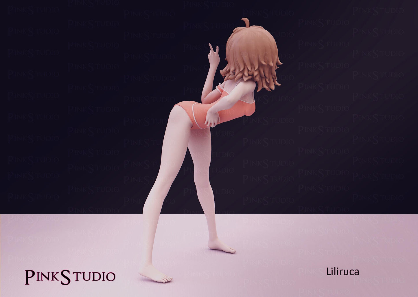 Werewolf Girl Model Kit | 3D Resin Printed Figurine | Pink Studio