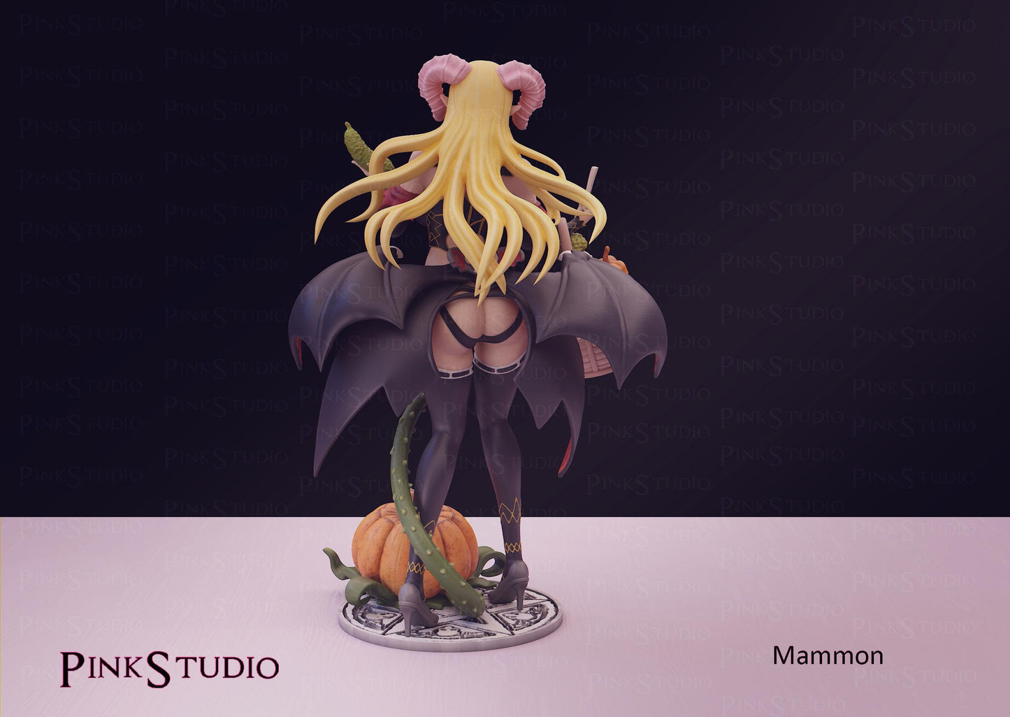 Demon Lord Girl Model Kit | 3D Resin Printed Figurine | Pink Studio