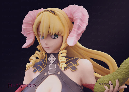 Demon Lord Girl Model Kit | 3D Resin Printed Figurine | Pink Studio