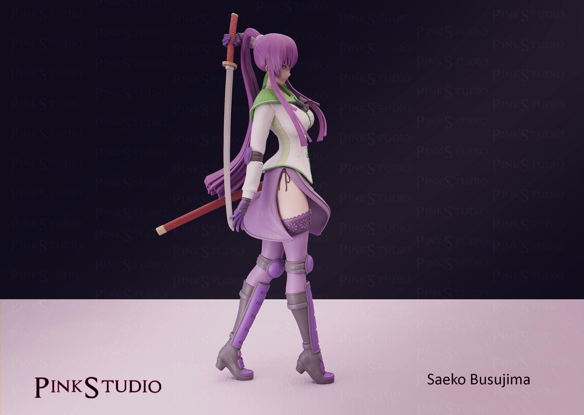 Warrior Girl Model Kit | 3D Resin Printed Figurine | Pink Studio