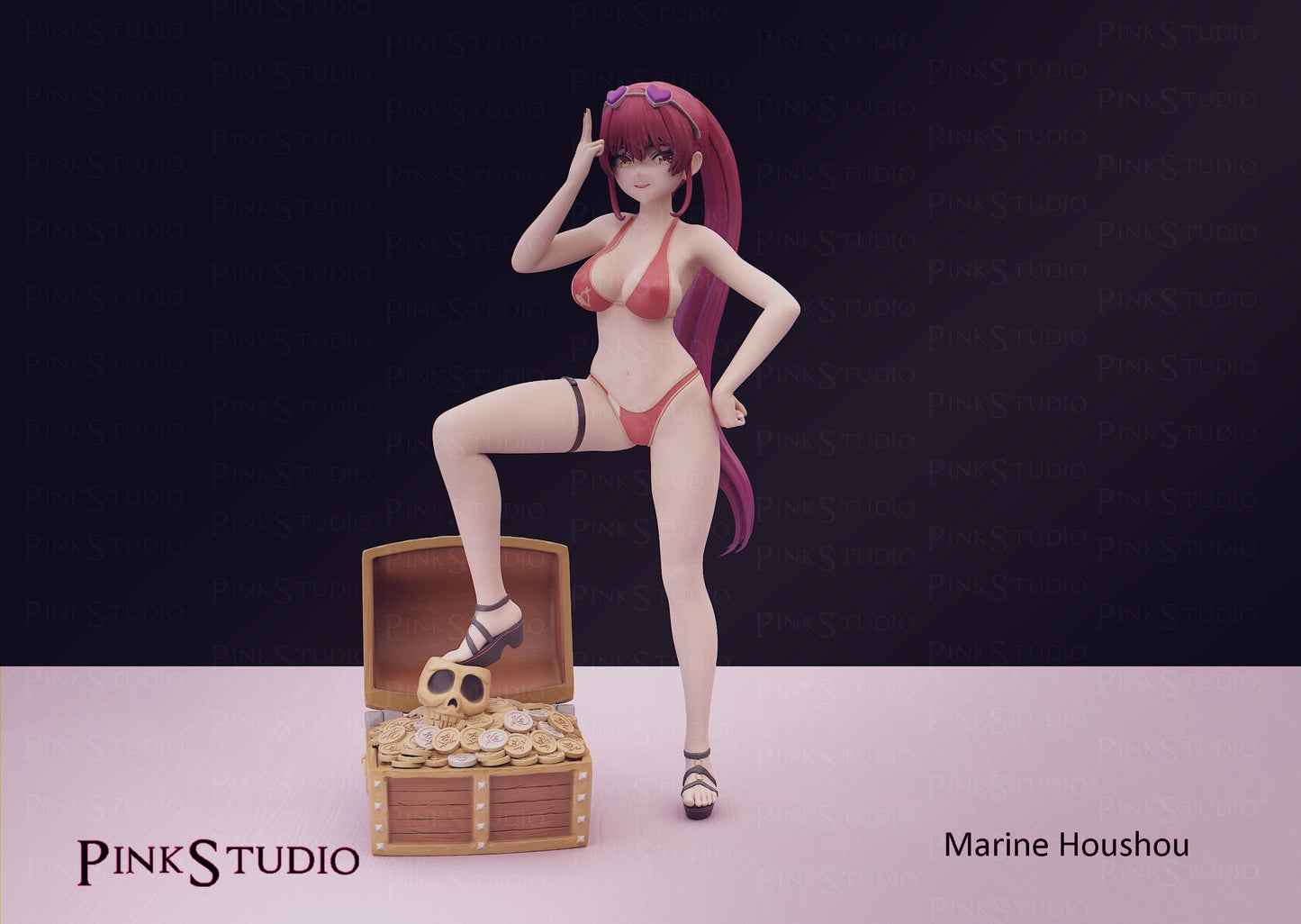 Pirate Girl Model Kit | 3D Resin Printed Figurine | Pink Studio