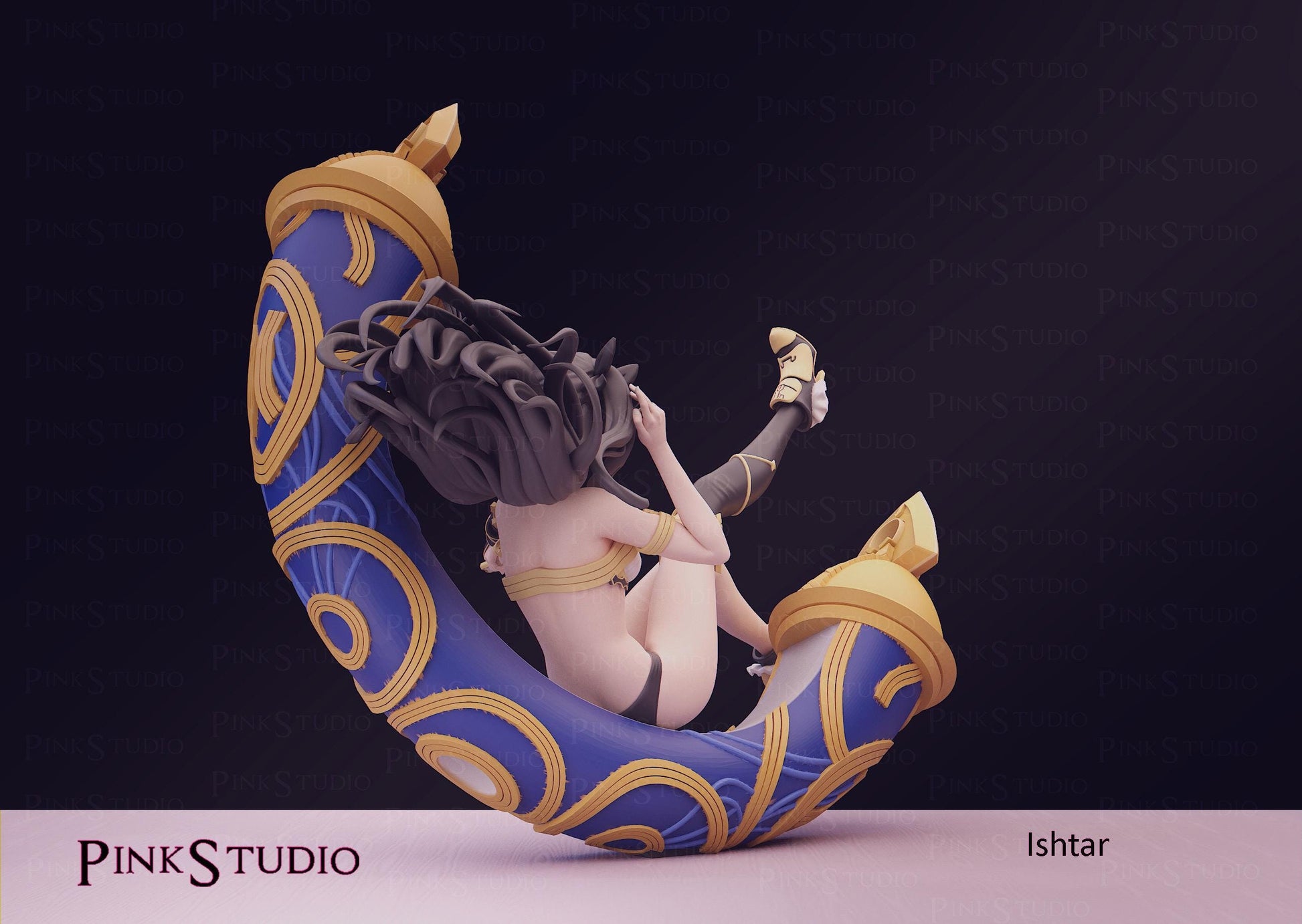 Moon Goddess Model Kit | 3D Resin Printed Figurine | Pink Studio