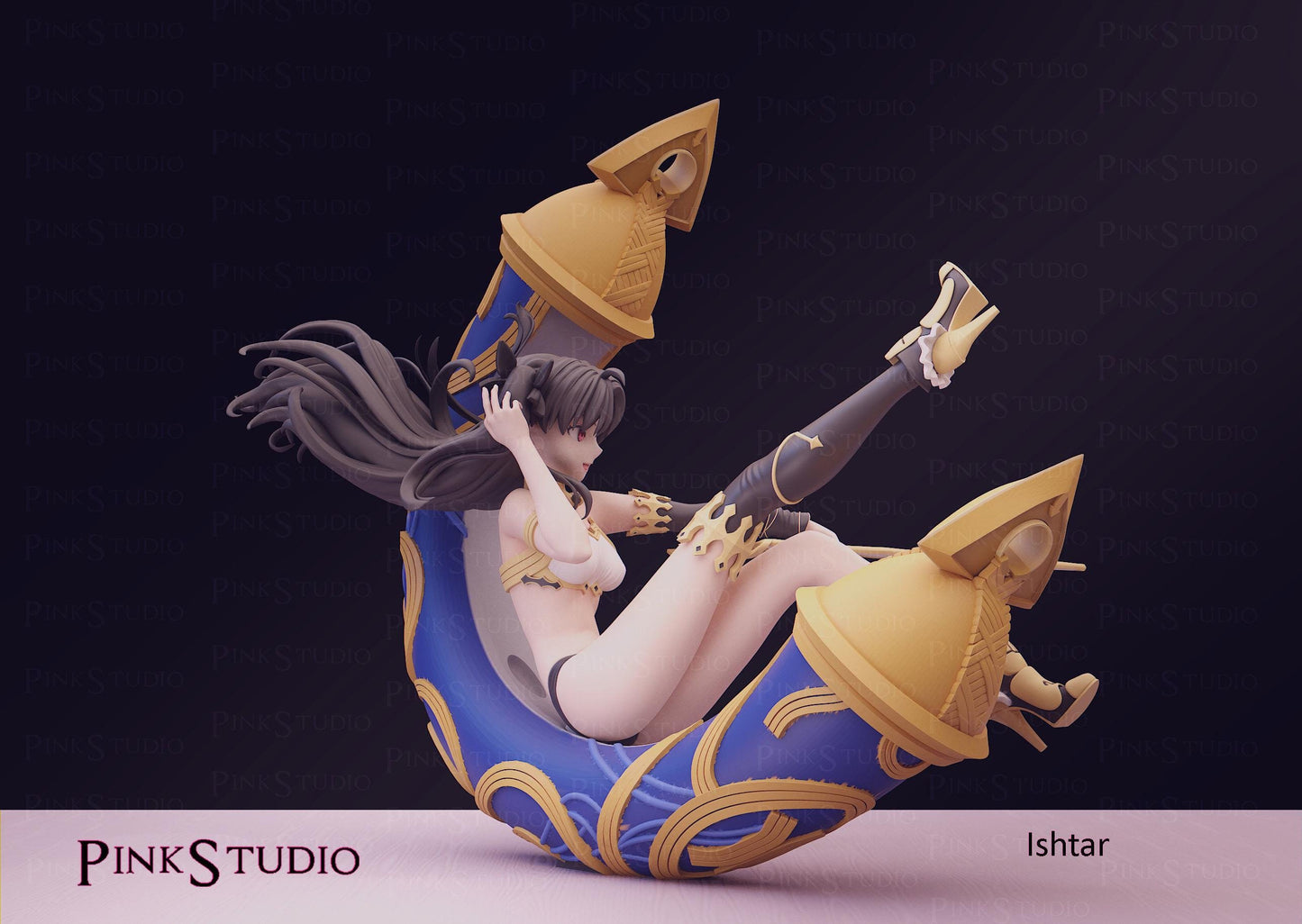 Moon Goddess Model Kit | 3D Resin Printed Figurine | Pink Studio