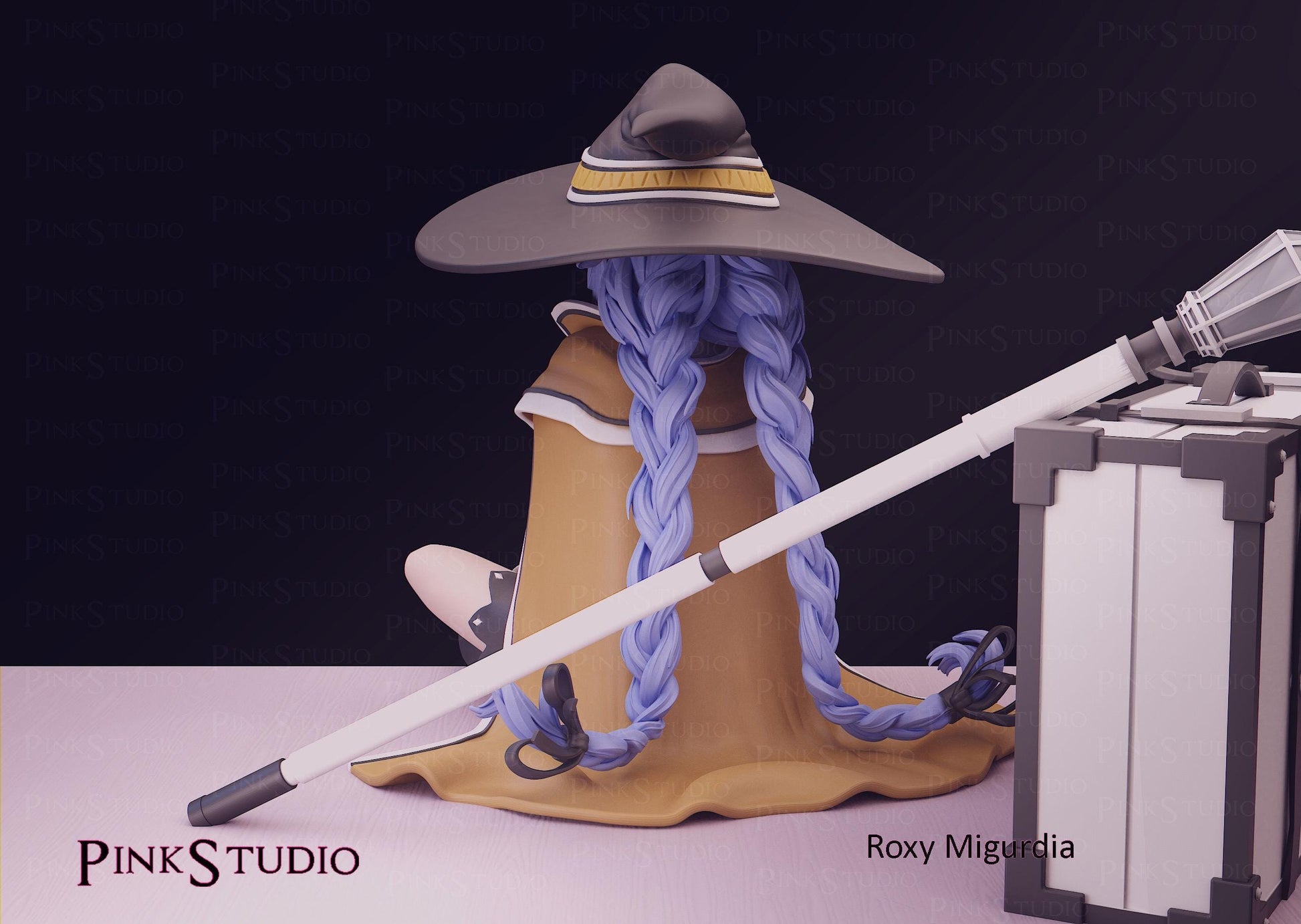 Mage Girl Model Kit | 3D Resin Printed Figurine | Pink Studio