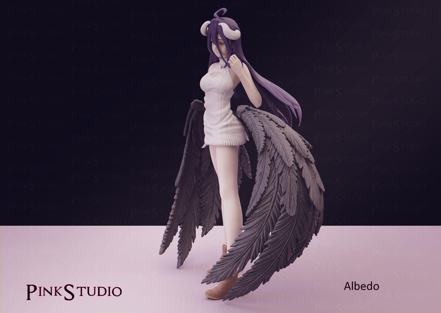 Succubus Girl Model Kit | 3D Resin Printed Figurine | Pink Studio