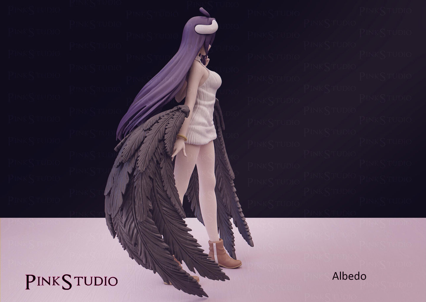 Succubus Girl Model Kit | 3D Resin Printed Figurine | Pink Studio
