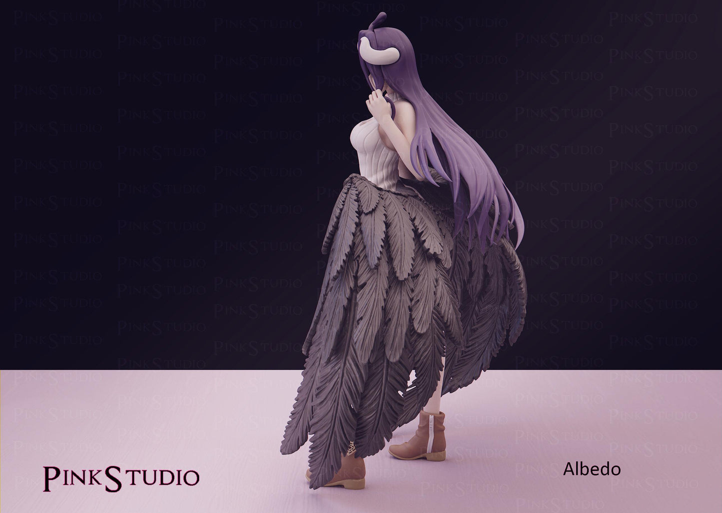 Succubus Girl Model Kit | 3D Resin Printed Figurine | Pink Studio