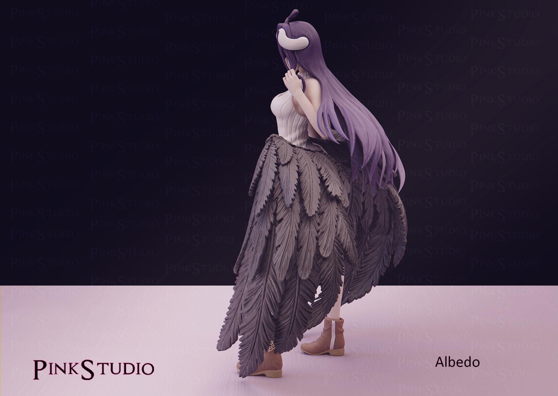 Succubus Girl Model Kit | 3D Resin Printed Figurine | Pink Studio