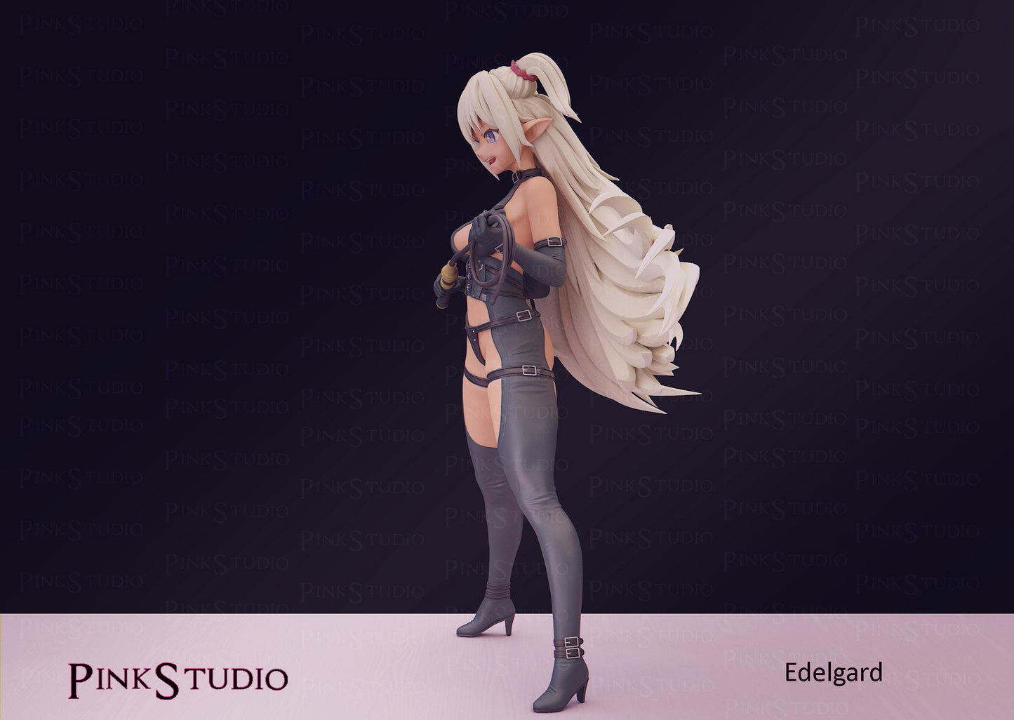 Demon Girl Model Kit | 3D Resin Printed Figurine | Pink Studio