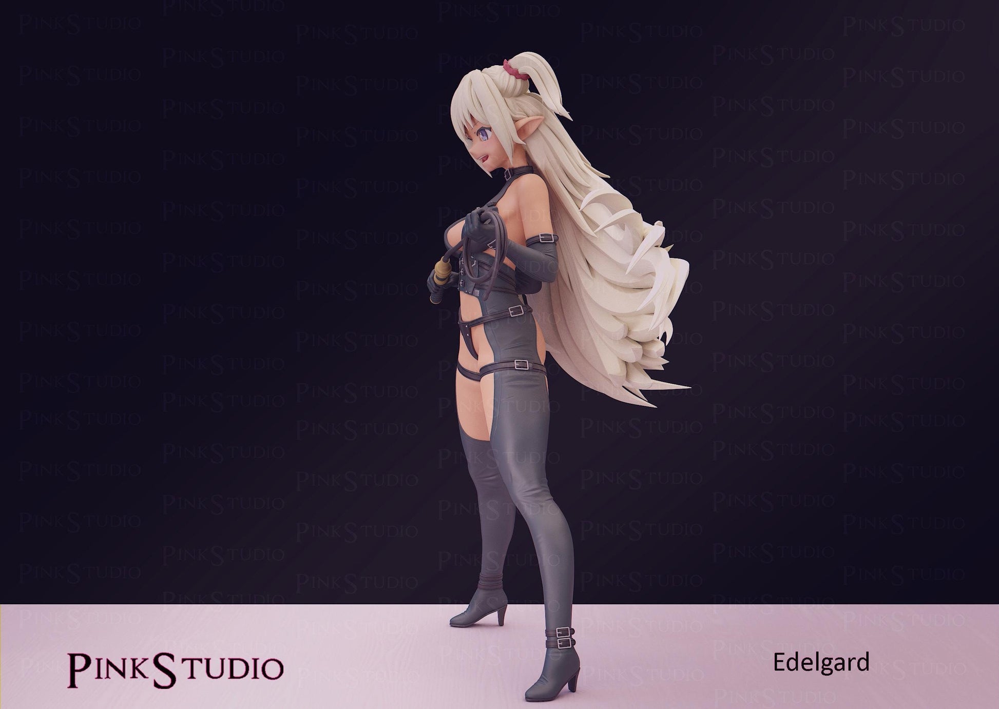 Demon Girl Model Kit | 3D Resin Printed Figurine | Pink Studio