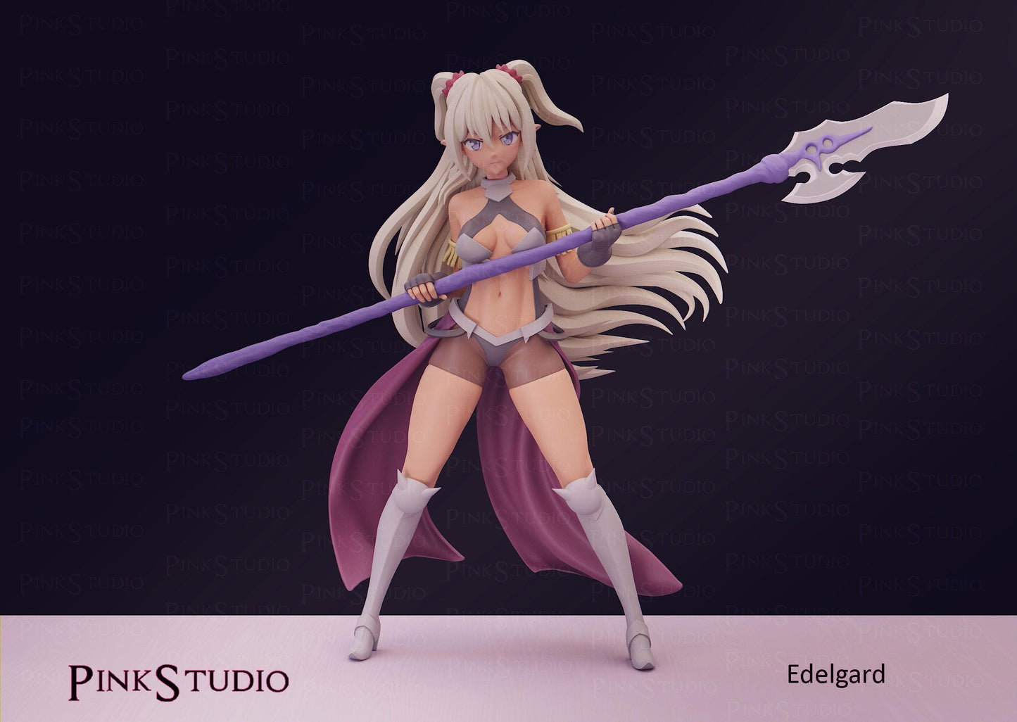 Demon Girl Model Kit | 3D Resin Printed Figurine | Pink Studio