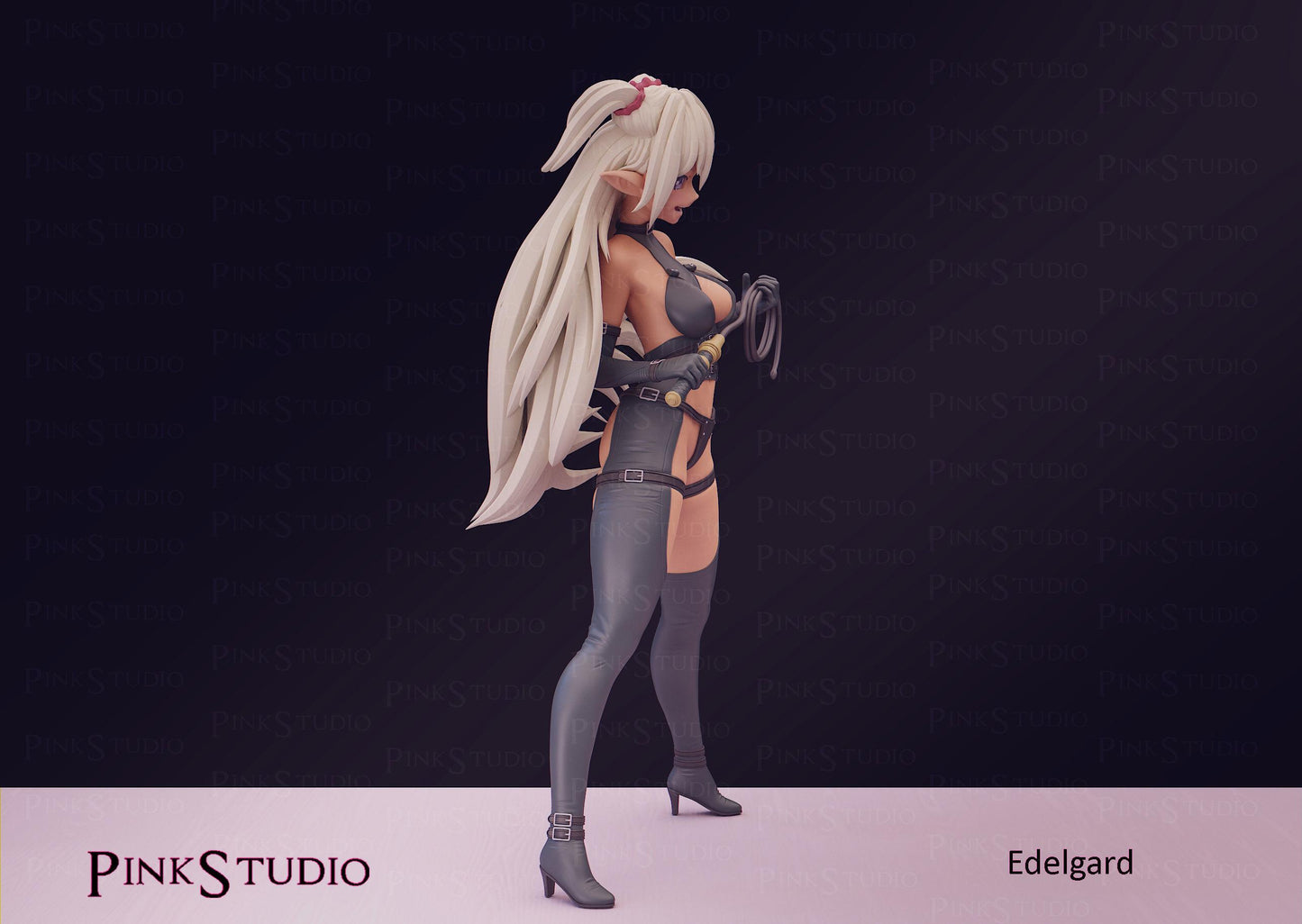 Demon Girl Model Kit | 3D Resin Printed Figurine | Pink Studio