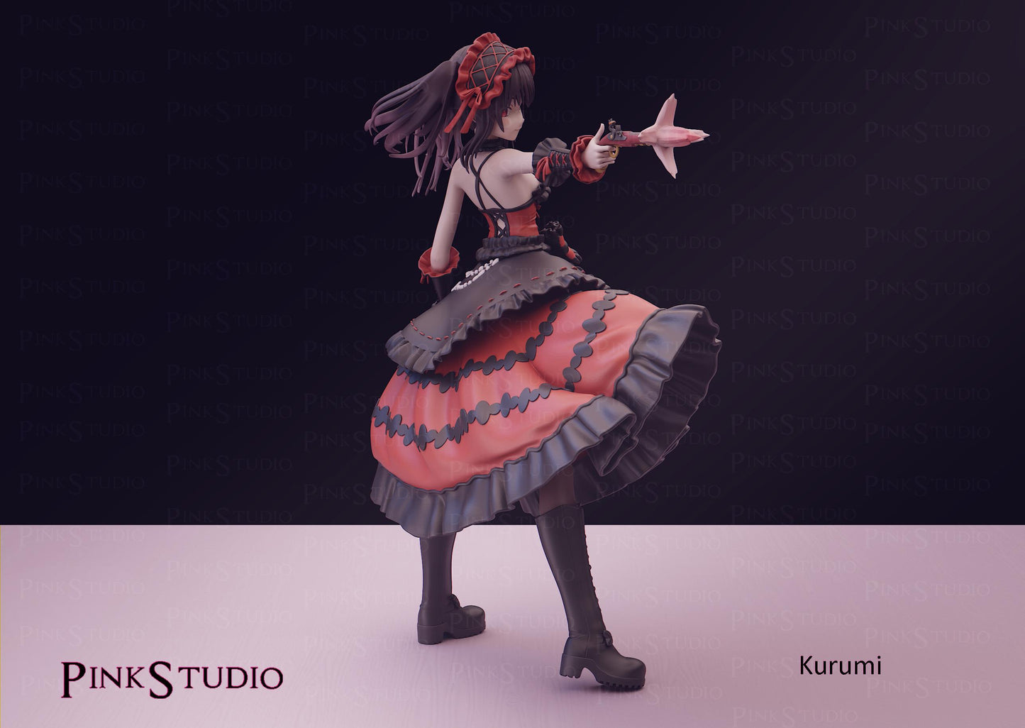 Evil Spirit Girl Model Kit | 3D Resin Printed Figurine | Pink Studio