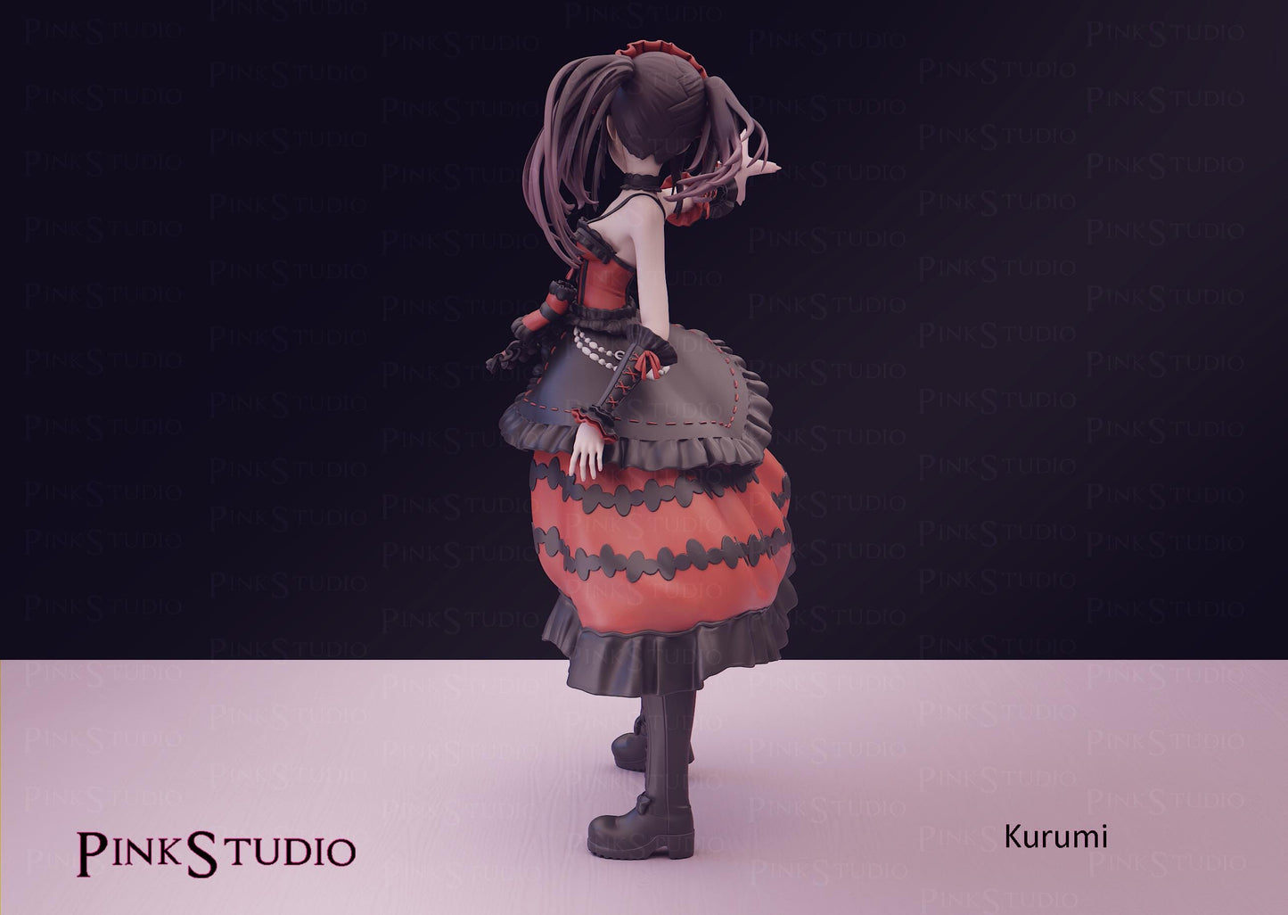 Evil Spirit Girl Model Kit | 3D Resin Printed Figurine | Pink Studio