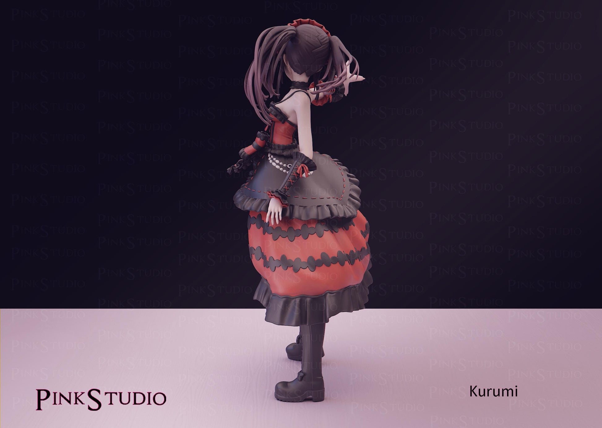 Evil Spirit Girl Model Kit | 3D Resin Printed Figurine | Pink Studio