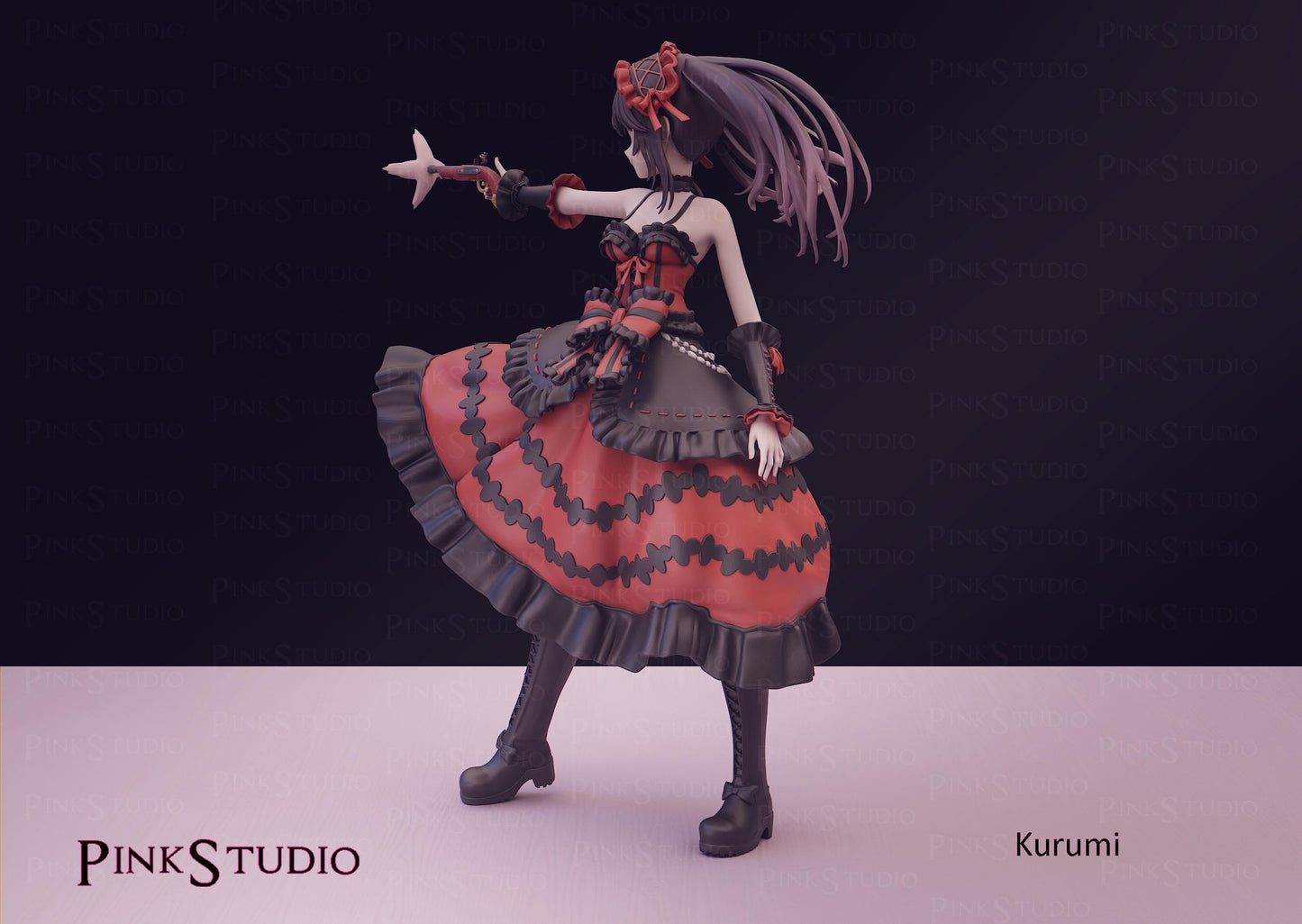 Evil Spirit Girl Model Kit | 3D Resin Printed Figurine | Pink Studio