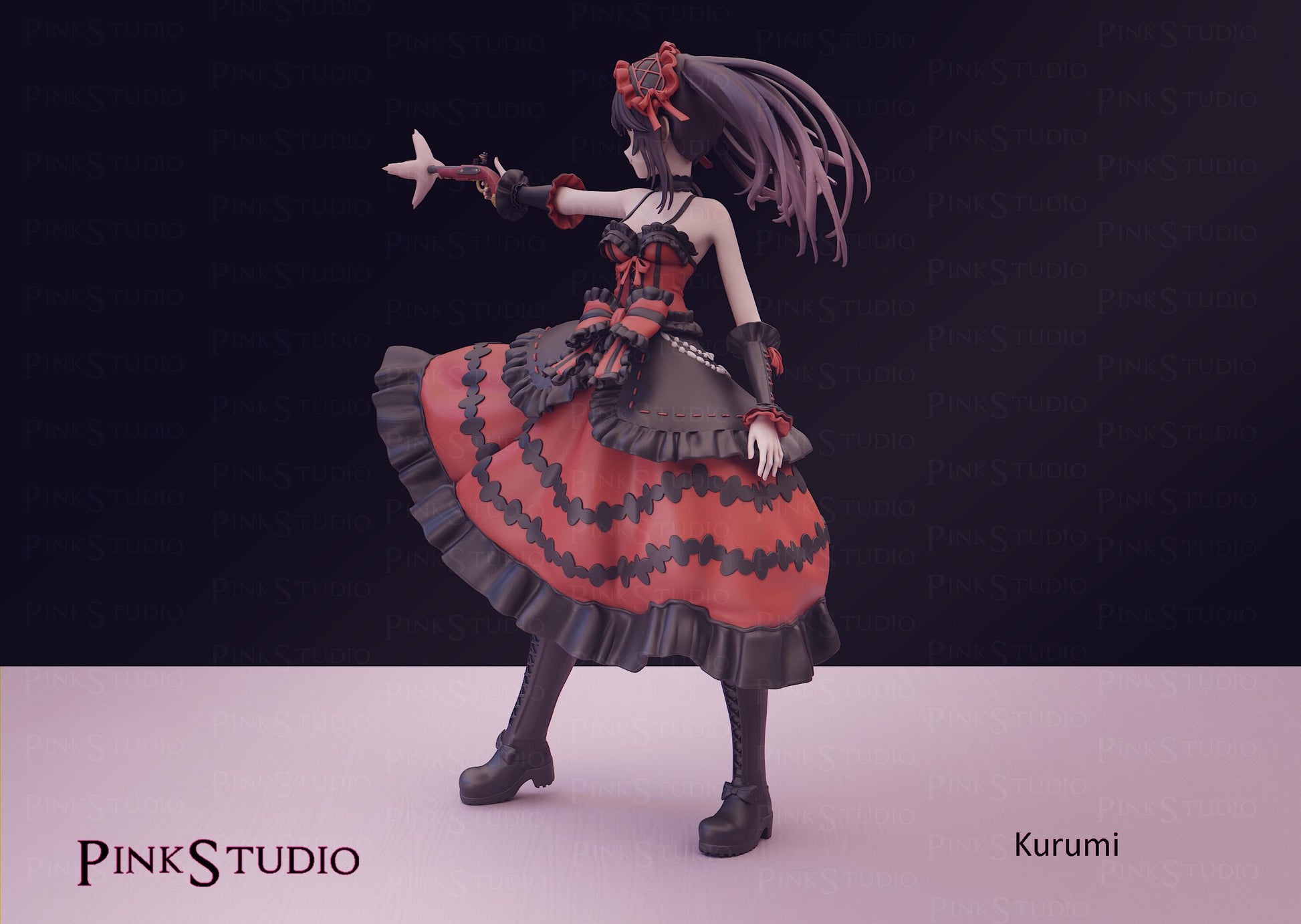 Evil Spirit Girl Model Kit | 3D Resin Printed Figurine | Pink Studio