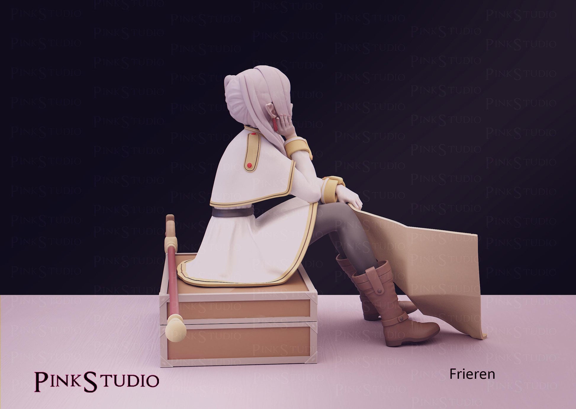 Mage Girl Model Kit | 3D Resin Printed Figurine | Pink Studio