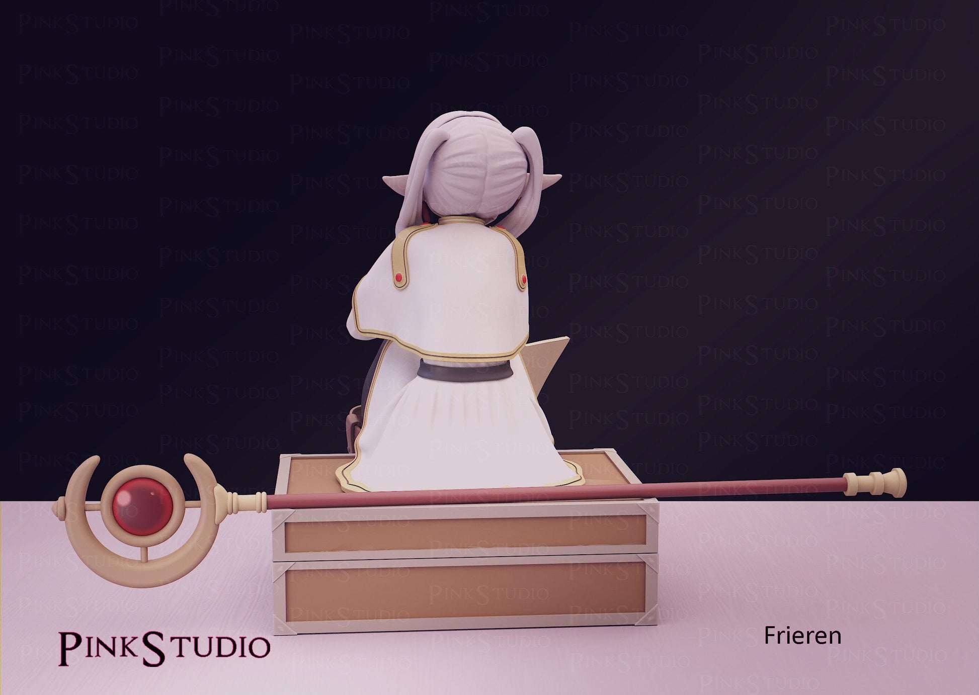 Mage Girl Model Kit | 3D Resin Printed Figurine | Pink Studio