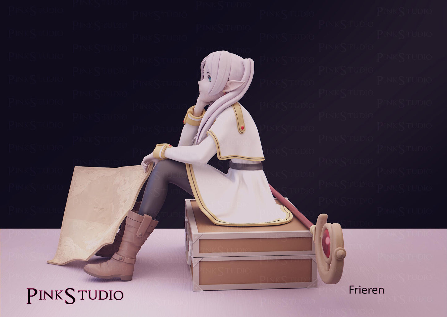 Mage Girl Model Kit | 3D Resin Printed Figurine | Pink Studio