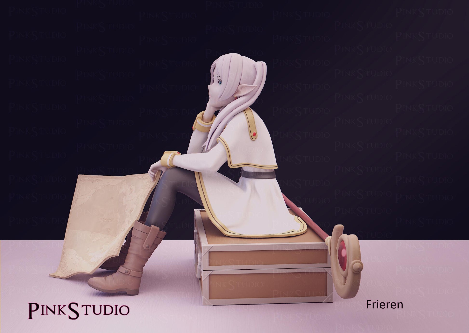 Mage Girl Model Kit | 3D Resin Printed Figurine | Pink Studio