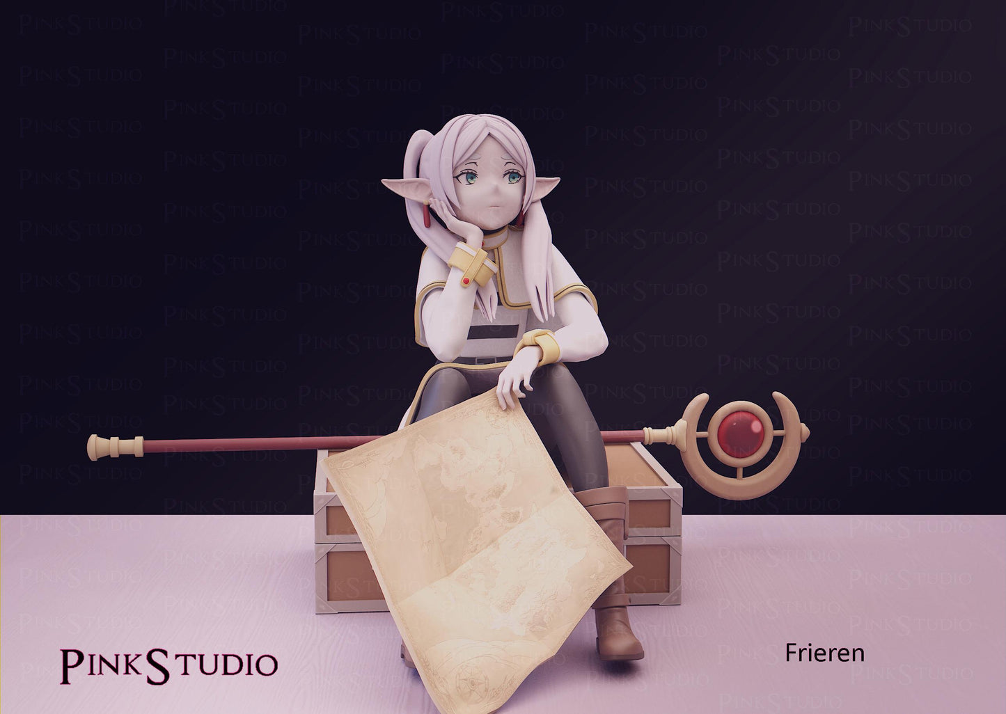 Mage Girl Model Kit | 3D Resin Printed Figurine | Pink Studio