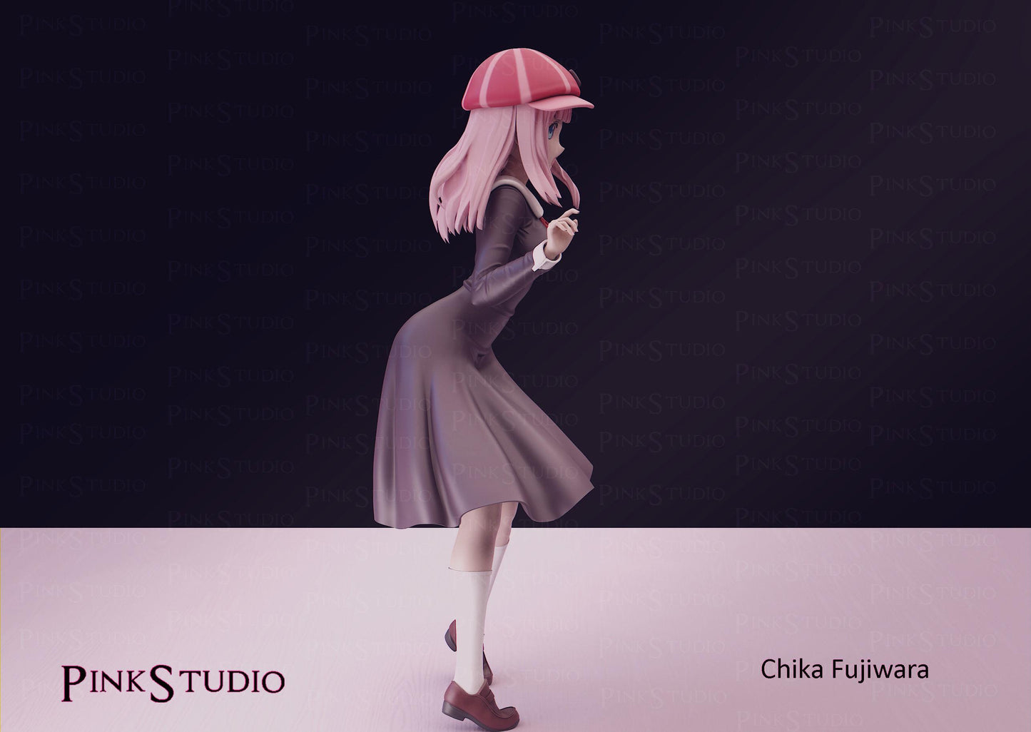 Secretary Schoolgirl Model Kit | 3D Resin Printed Figurine | Pink Studio