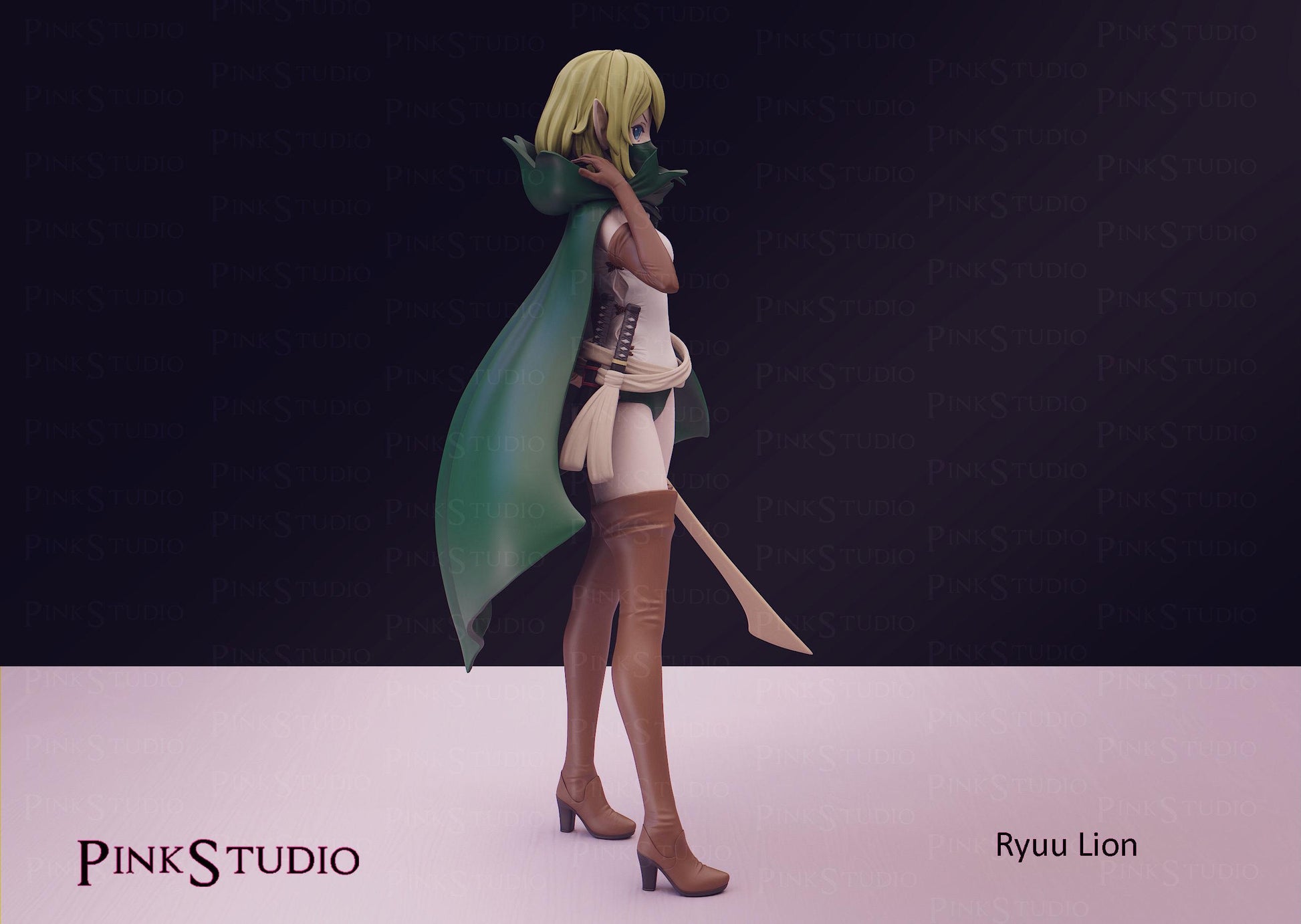 Elf Warrior Model Kit | 3D Resin Printed Figurine | Pink Studio
