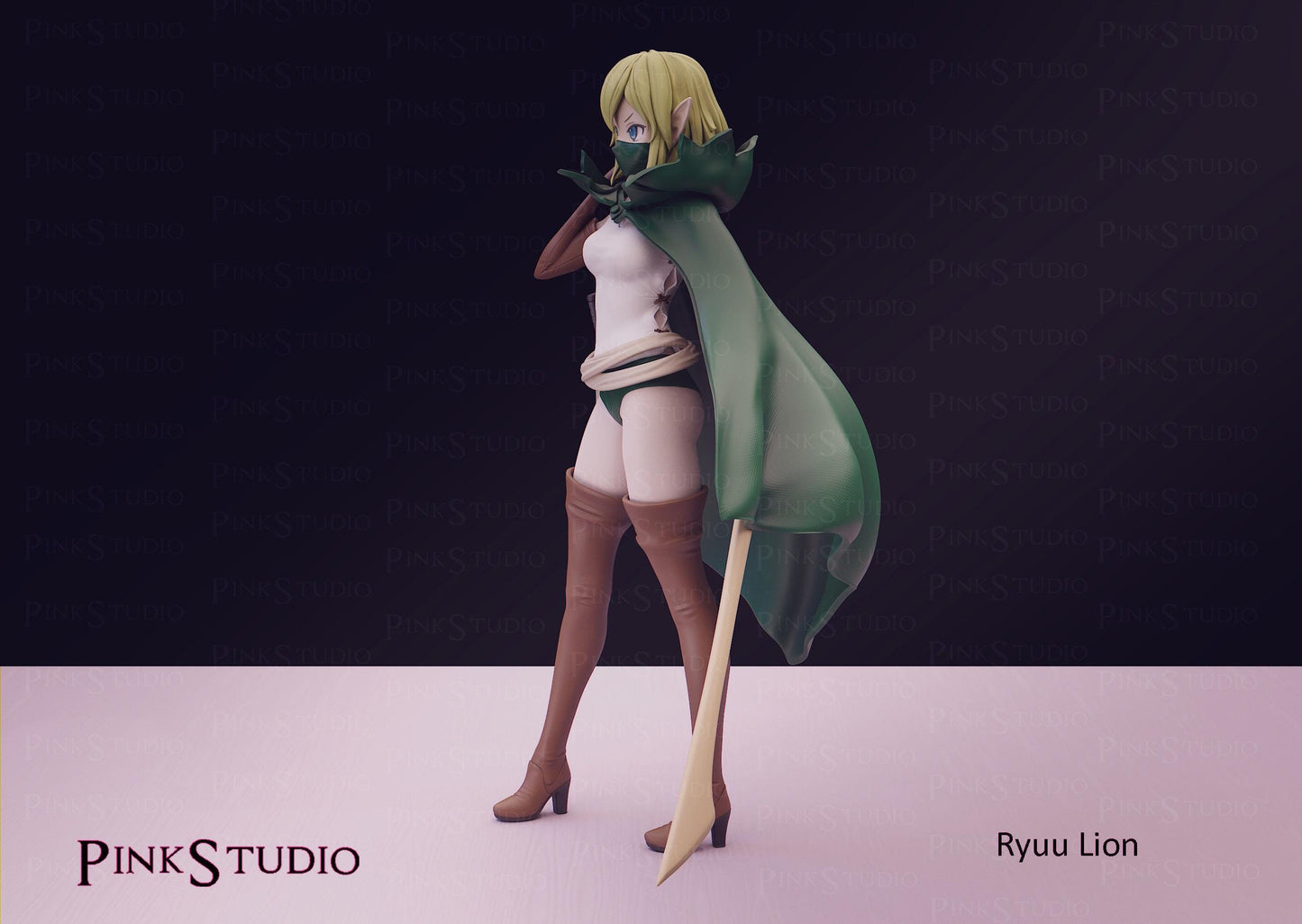 Elf Warrior Model Kit | 3D Resin Printed Figurine | Pink Studio