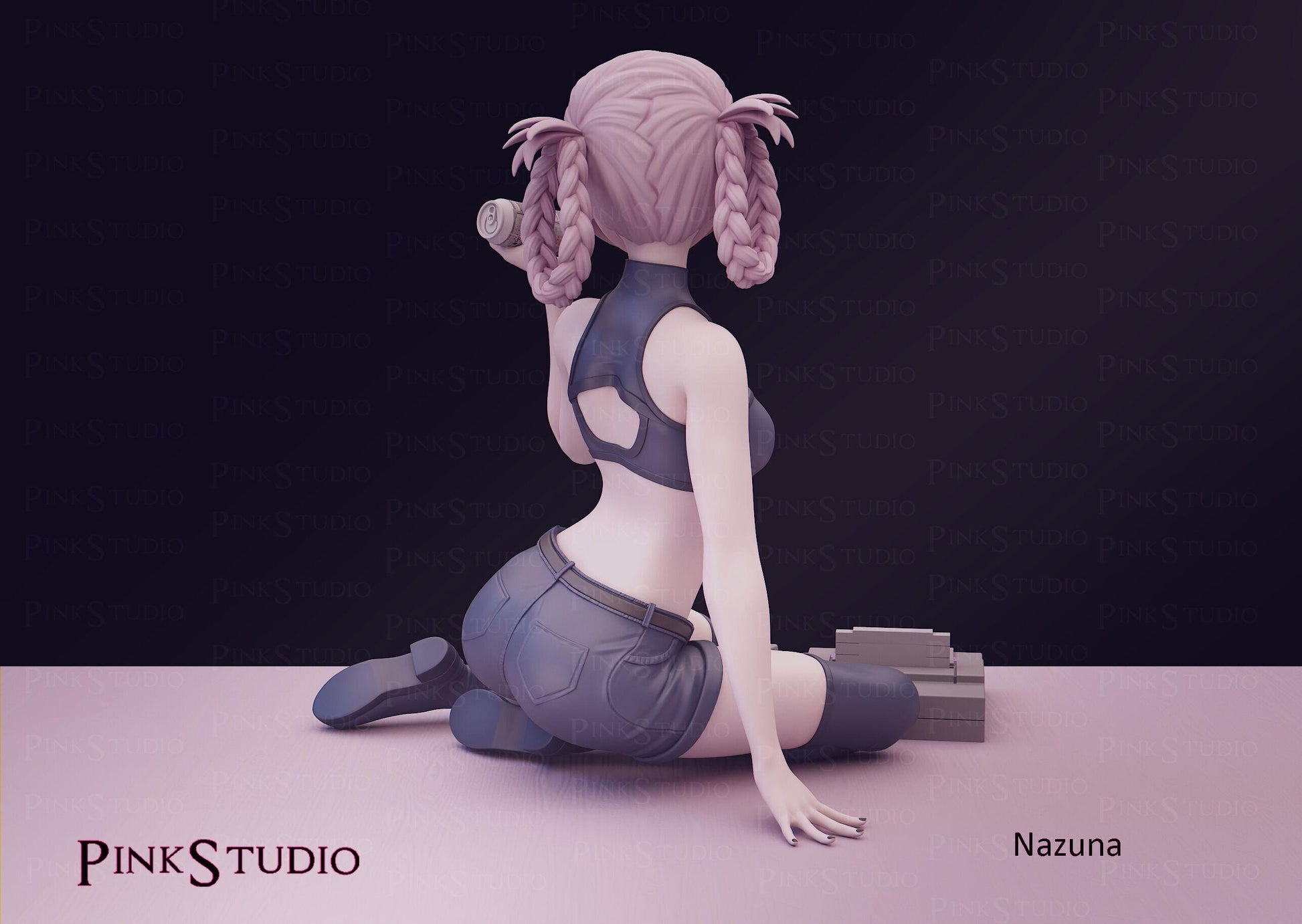 Vampire Girl Model Kit | 3D Resin Printed Figurine | Pink Studio