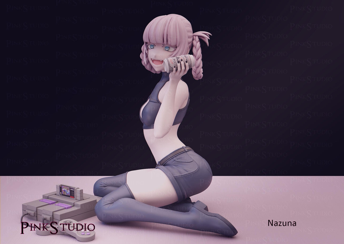 Vampire Girl Model Kit | 3D Resin Printed Figurine | Pink Studio