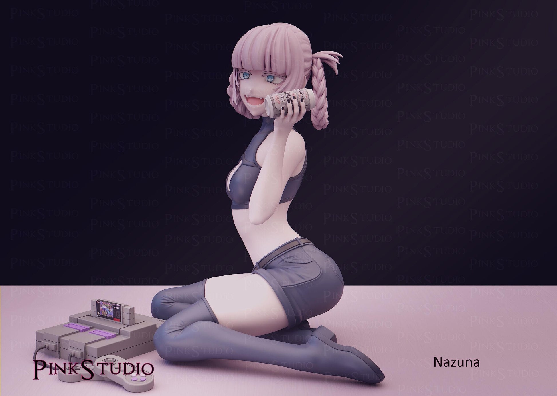 Vampire Girl Model Kit | 3D Resin Printed Figurine | Pink Studio