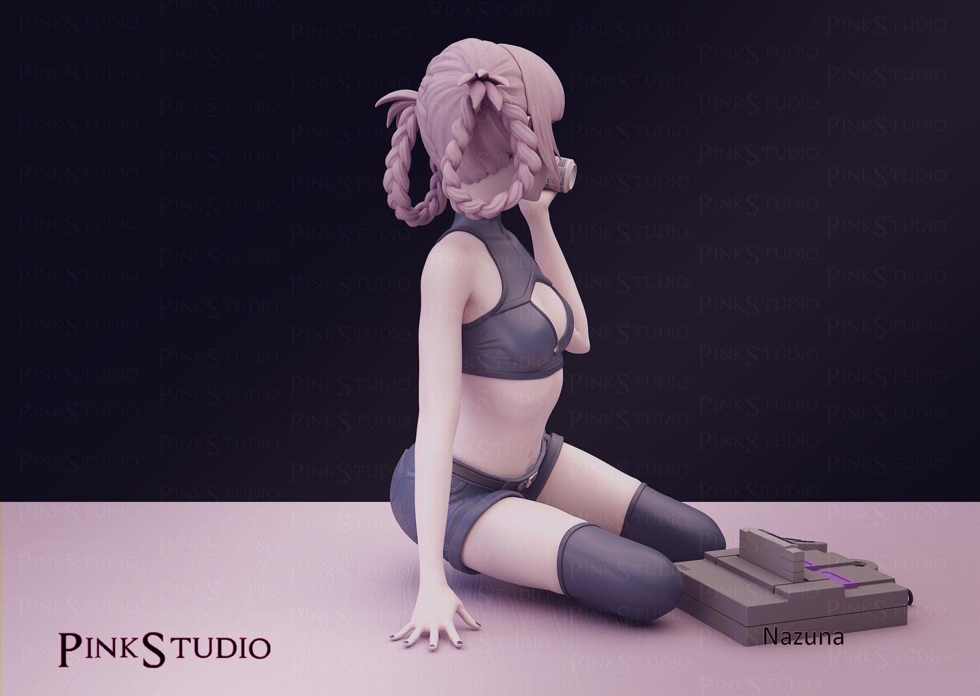 Vampire Girl Model Kit | 3D Resin Printed Figurine | Pink Studio