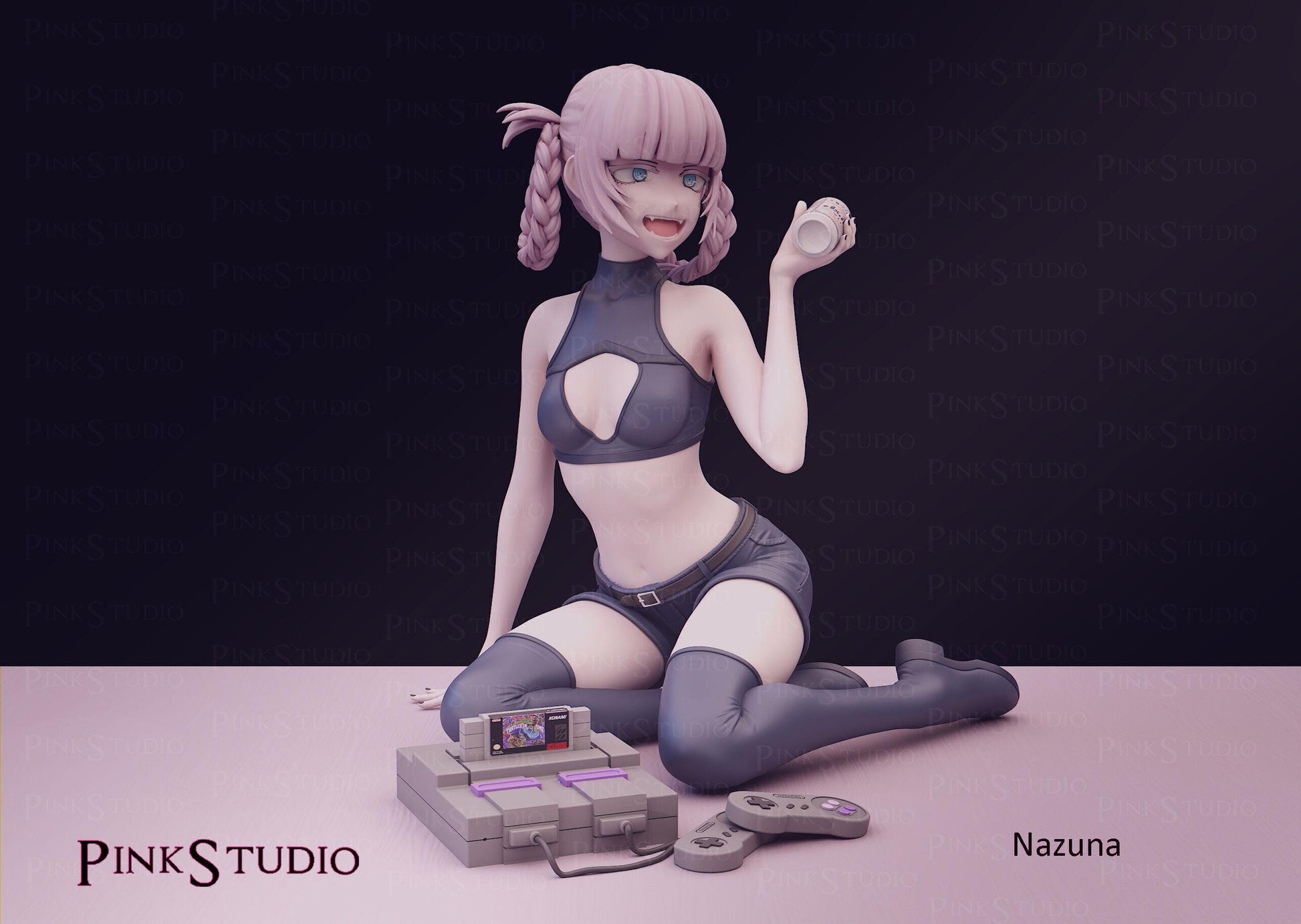 Vampire Girl Model Kit | 3D Resin Printed Figurine | Pink Studio