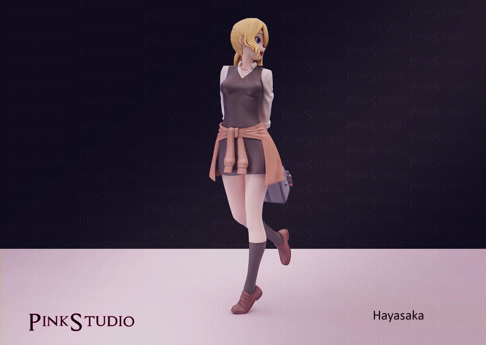 Maid Girl Model Kit | 3D Resin Printed Figurine | Pink Studio