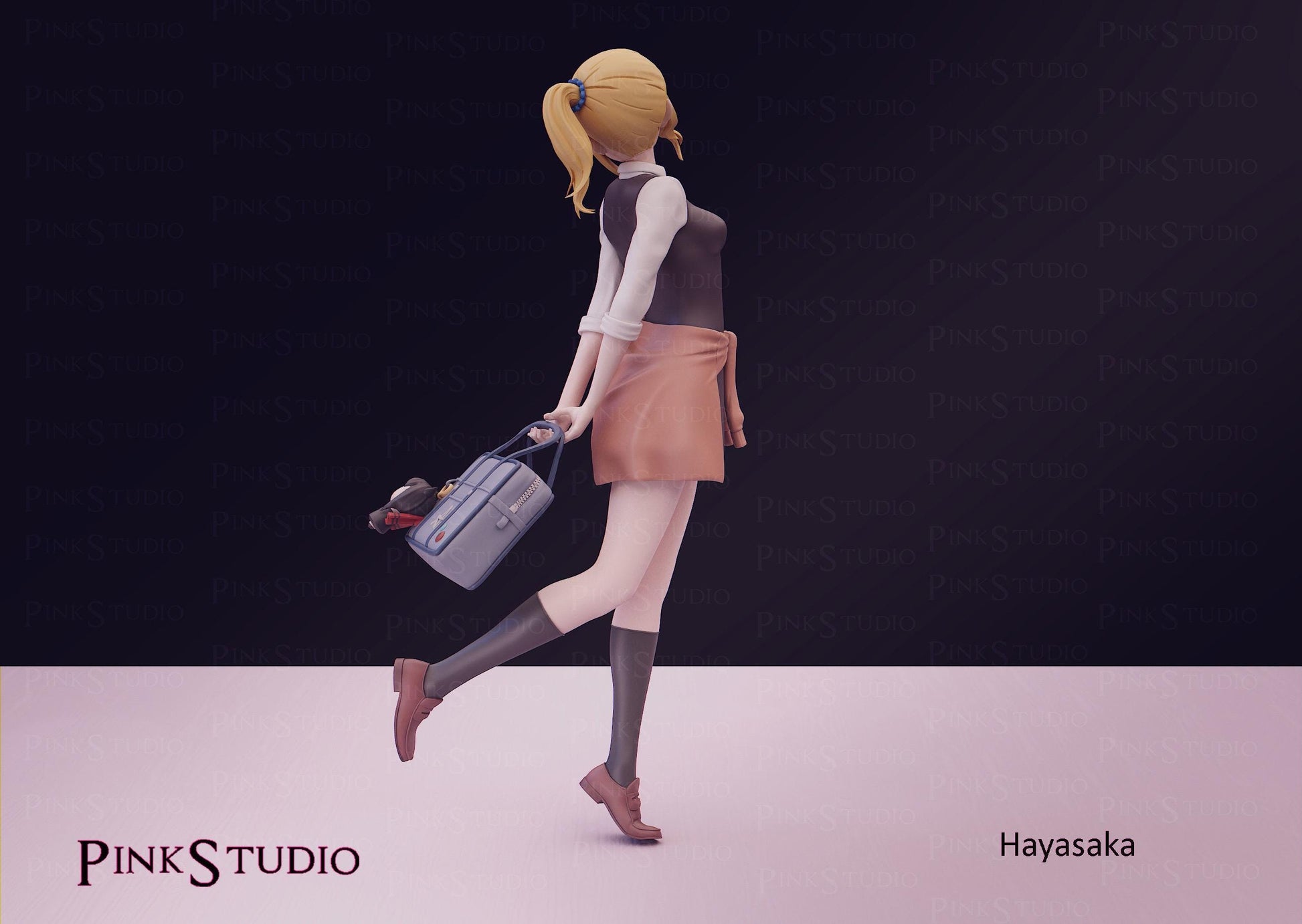 Maid Girl Model Kit | 3D Resin Printed Figurine | Pink Studio