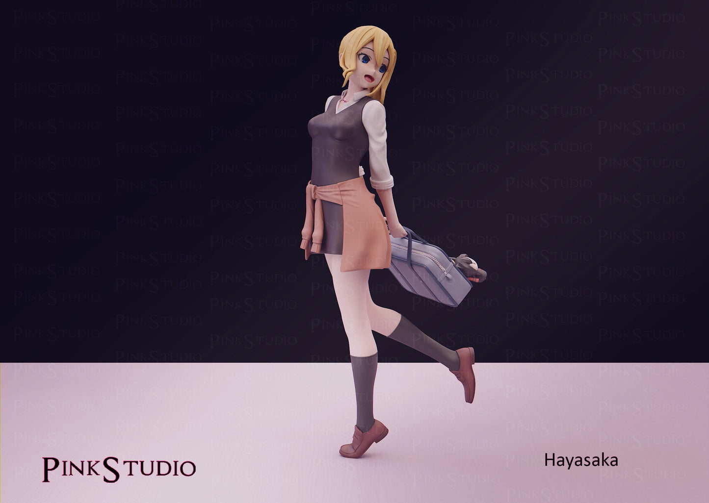 Maid Girl Model Kit | 3D Resin Printed Figurine | Pink Studio