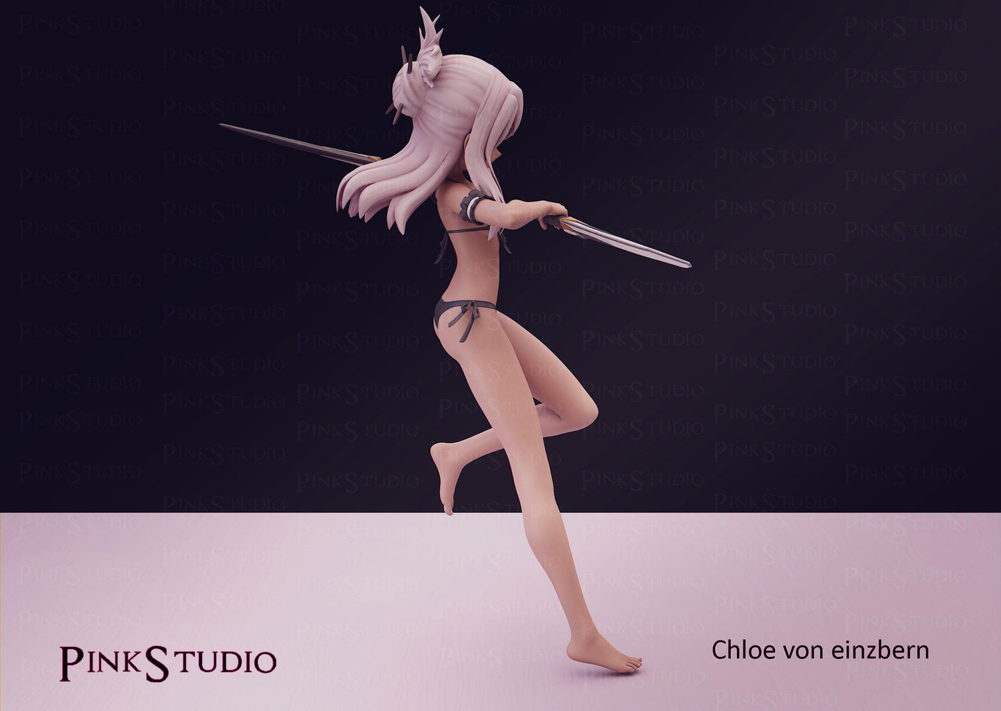 Warrior Girl Model Kit | 3D Resin Printed Figurine | Pink Studio