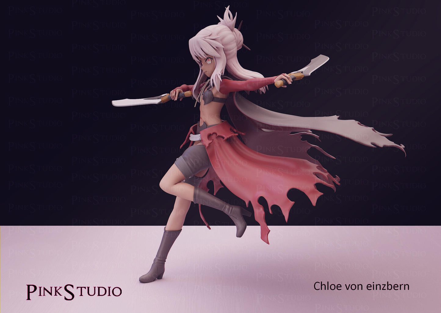 Warrior Girl Model Kit | 3D Resin Printed Figurine | Pink Studio