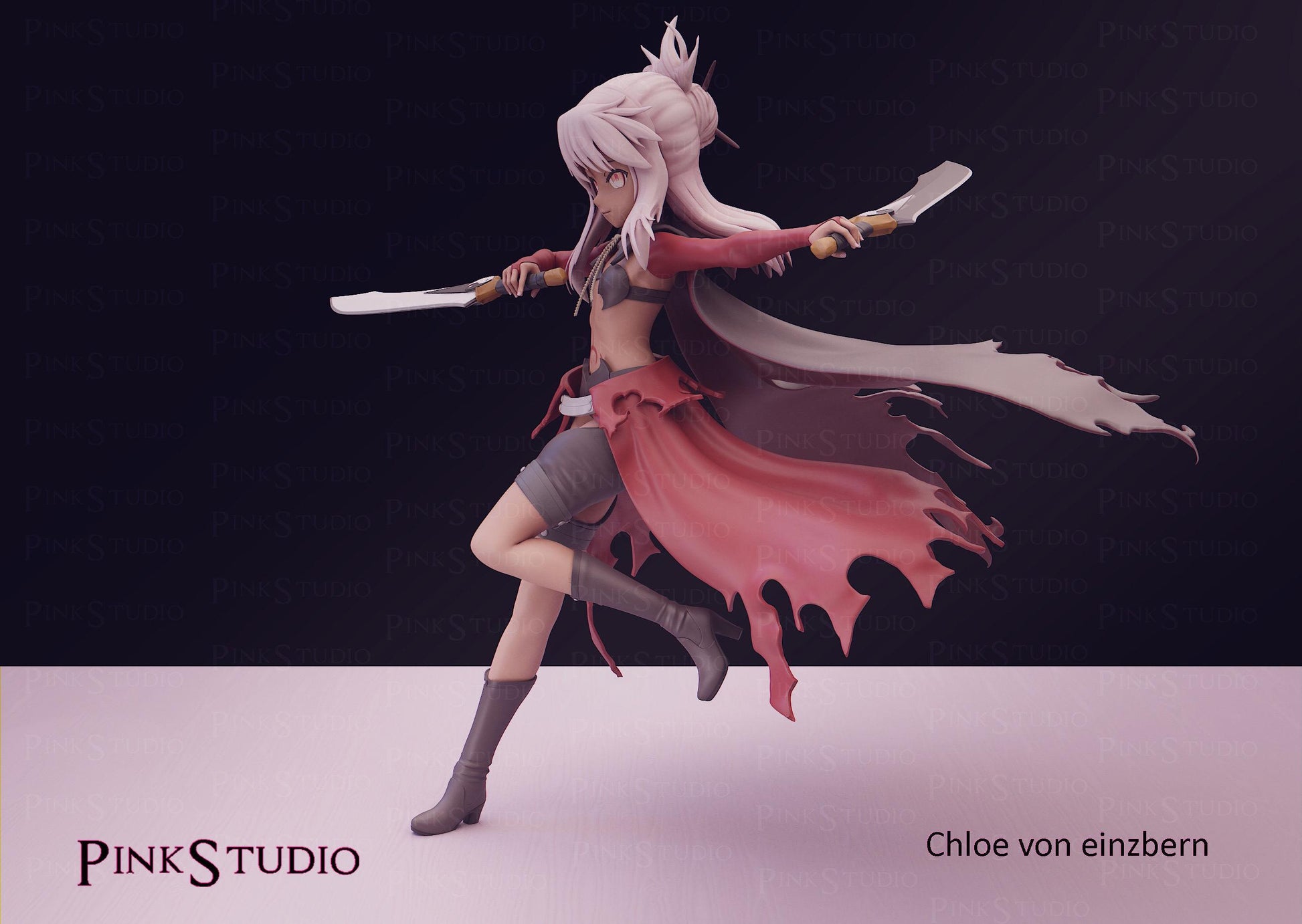 Warrior Girl Model Kit | 3D Resin Printed Figurine | Pink Studio