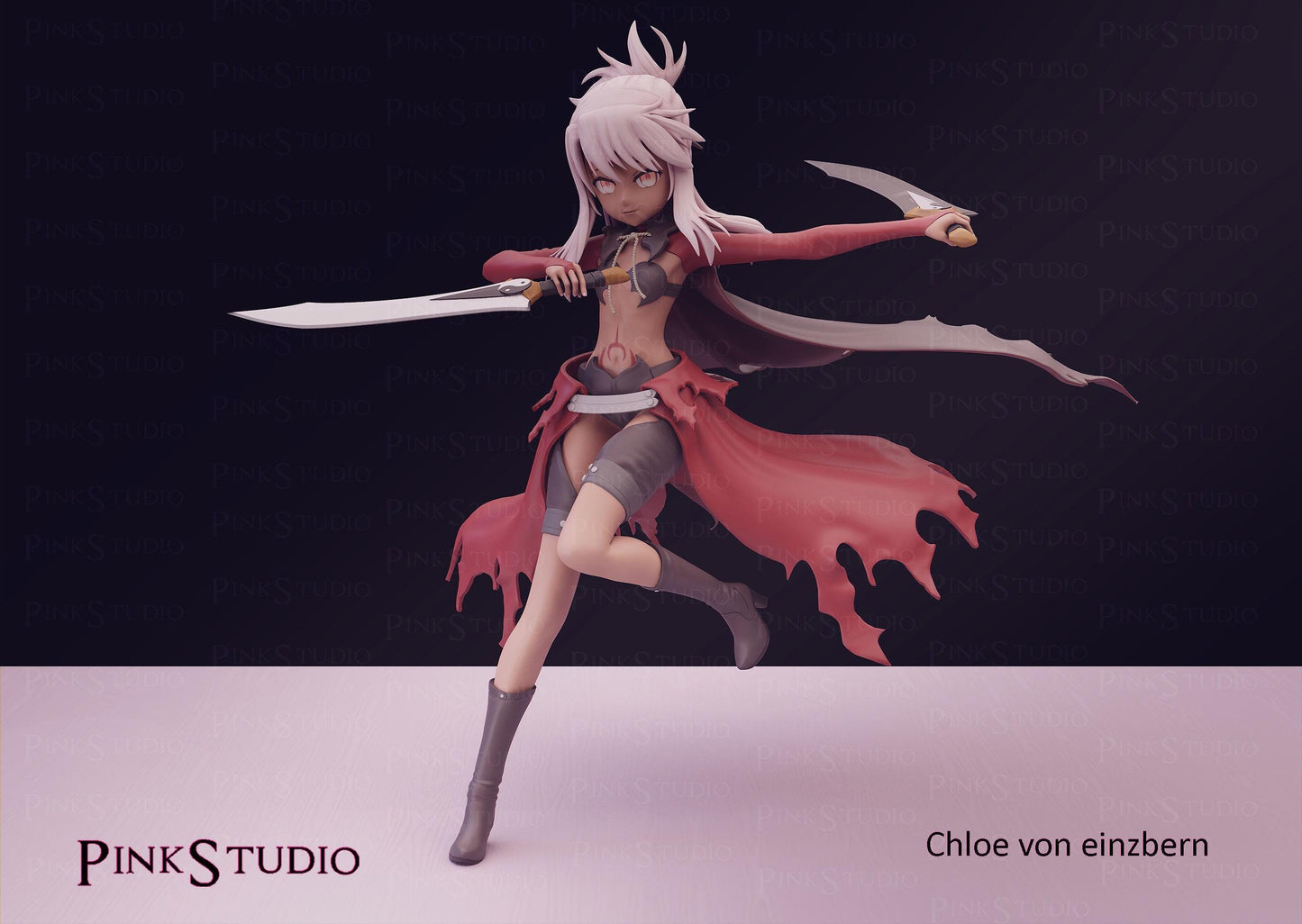 Warrior Girl Model Kit | 3D Resin Printed Figurine | Pink Studio
