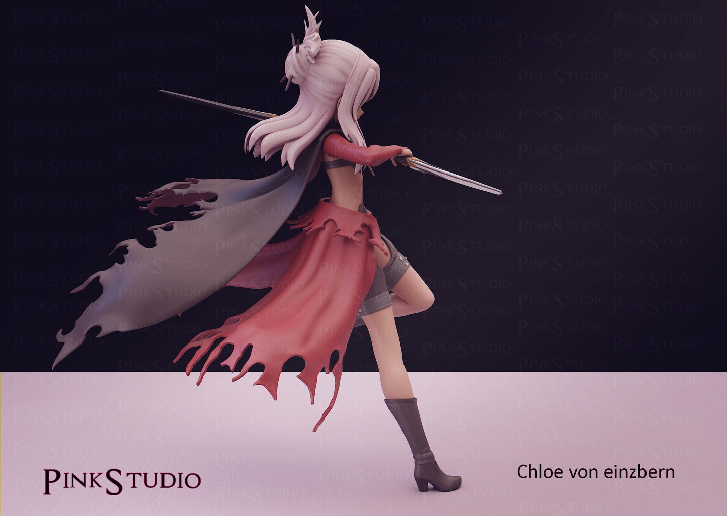 Warrior Girl Model Kit | 3D Resin Printed Figurine | Pink Studio