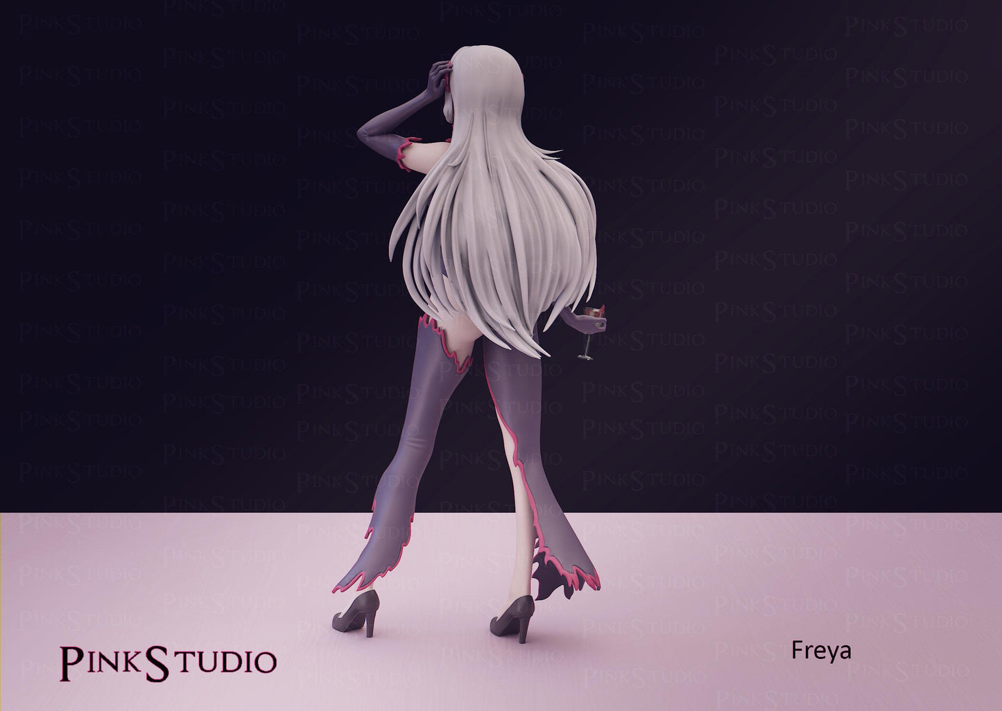 Goddess Girl Model Kit | 3D Resin Printed Figurine | Pink Studio