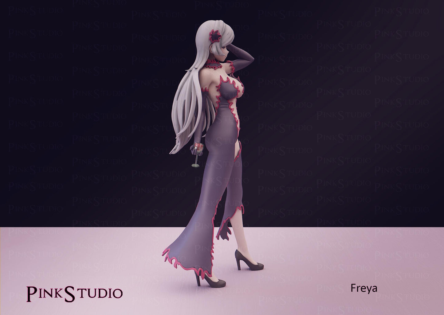 Goddess Girl Model Kit | 3D Resin Printed Figurine | Pink Studio