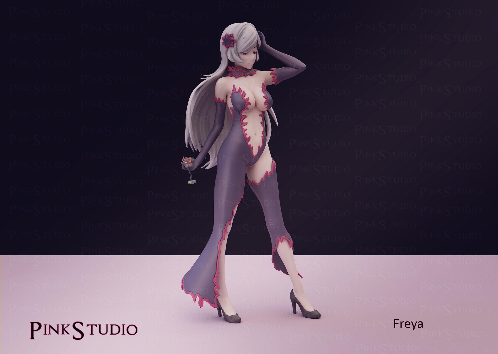 Goddess Girl Model Kit | 3D Resin Printed Figurine | Pink Studio