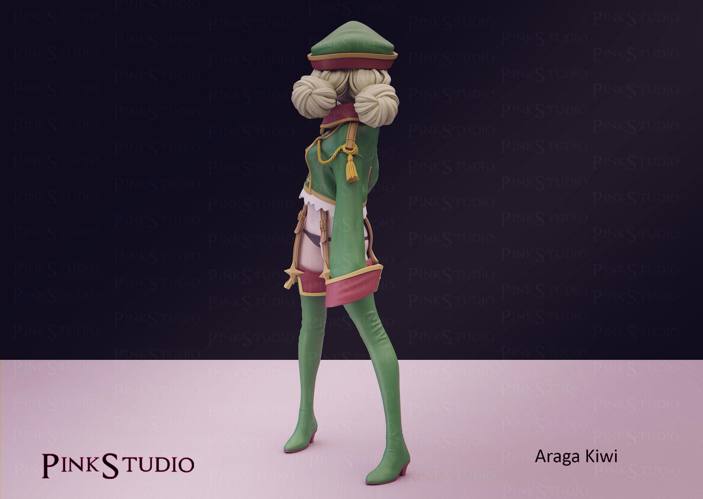 Soldier Girl Model Kit | 3D Resin Printed Figurine | Pink Studio