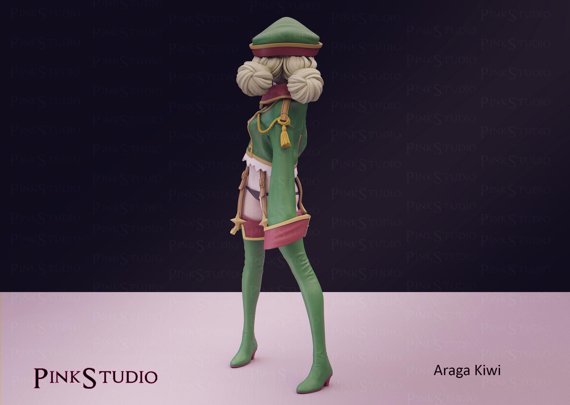 Soldier Girl Model Kit | 3D Resin Printed Figurine | Pink Studio