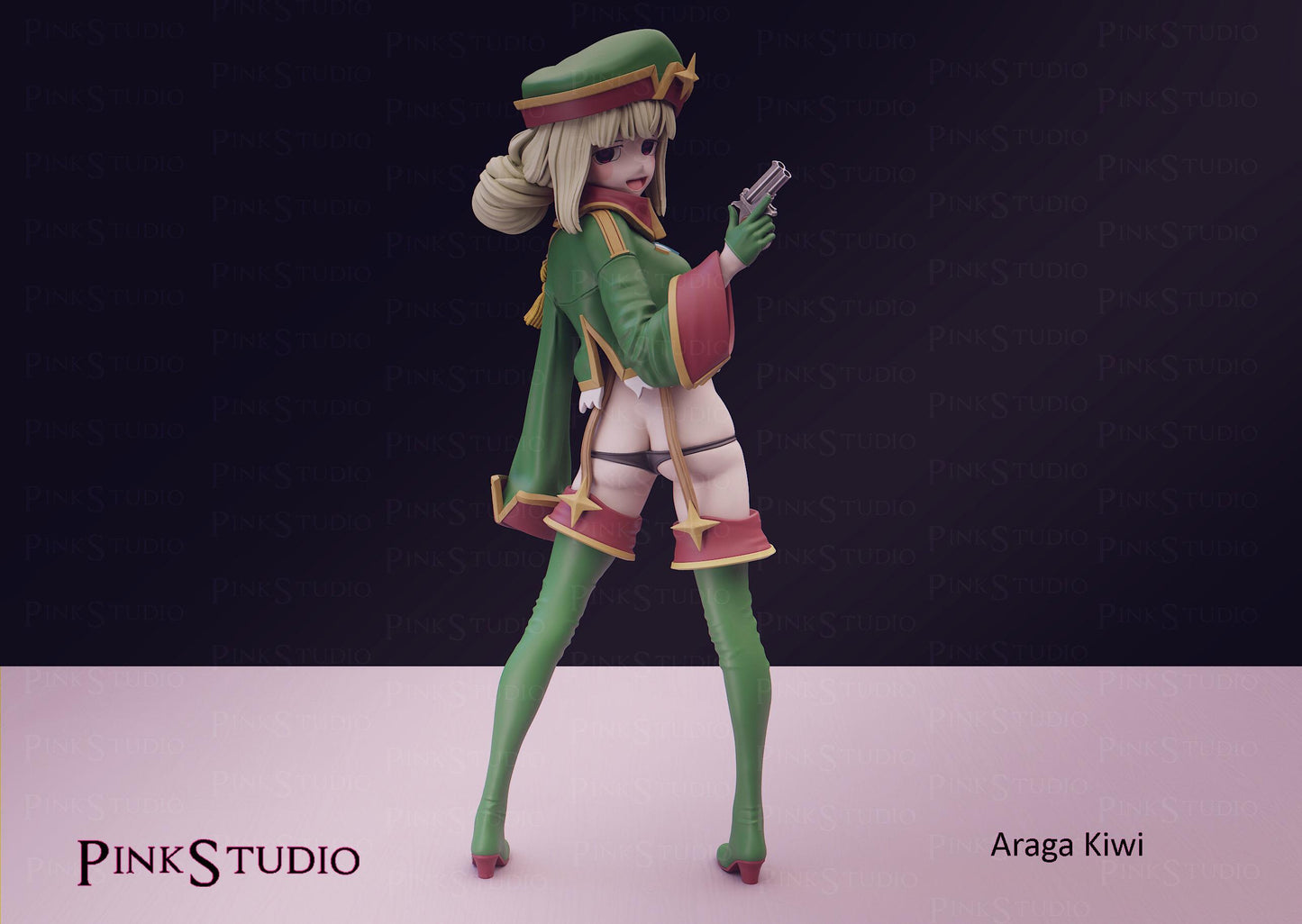 Soldier Girl Model Kit | 3D Resin Printed Figurine | Pink Studio